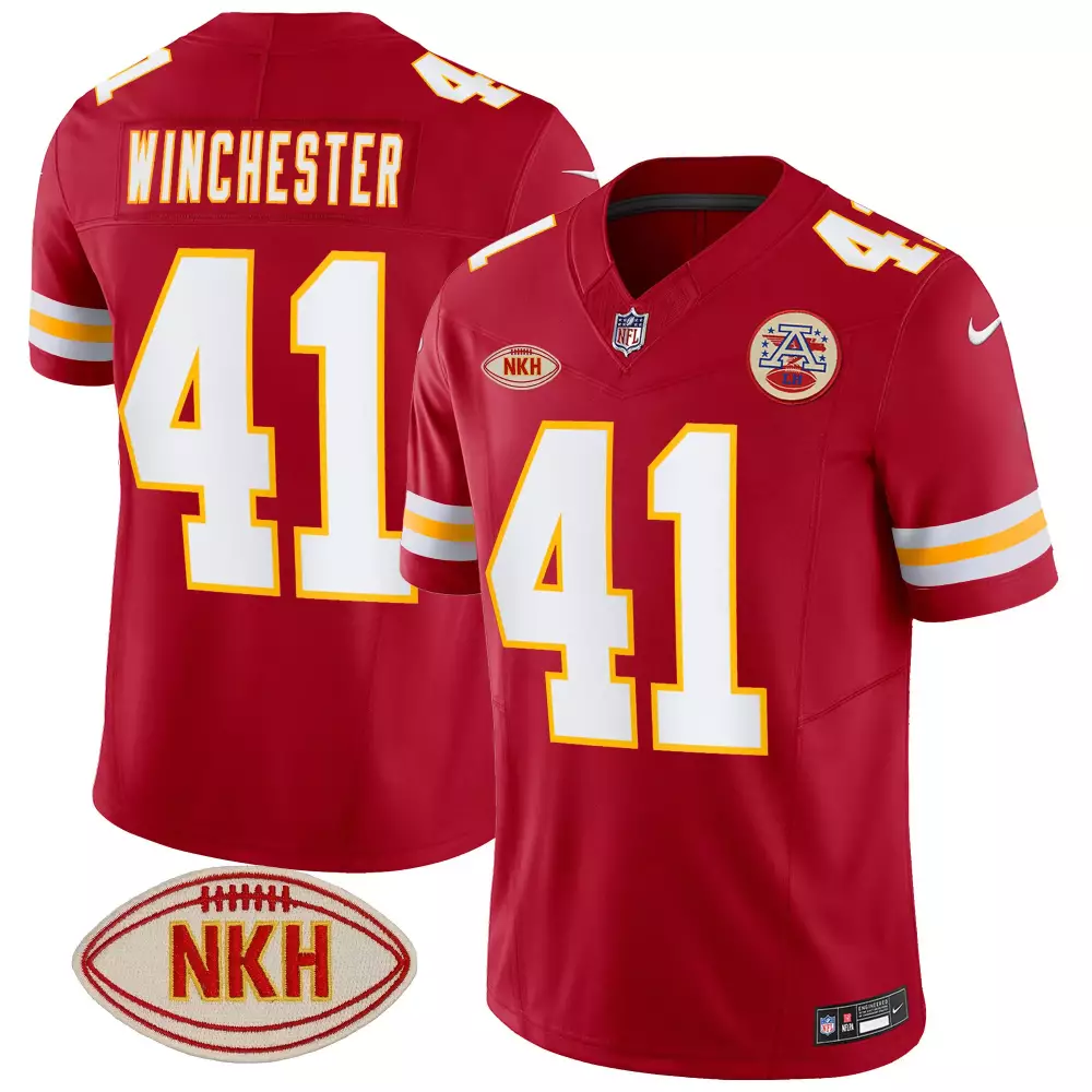 winchester 41 kansas city chiefs 2023 men s all stitched vapor jersey red nkh edition