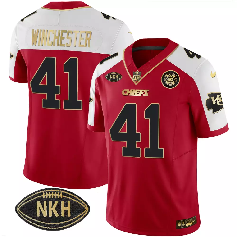 winchester 41 kansas city chiefs 2023 men s all stitched vapor jersey red nkh edition