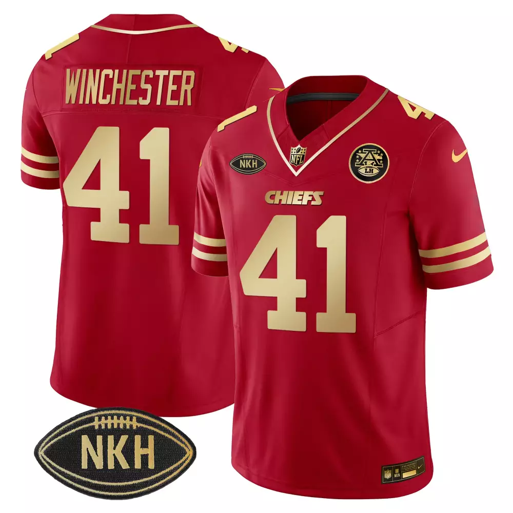 winchester 41 kansas city chiefs 2023 men s all stitched vapor jersey red nkh edition