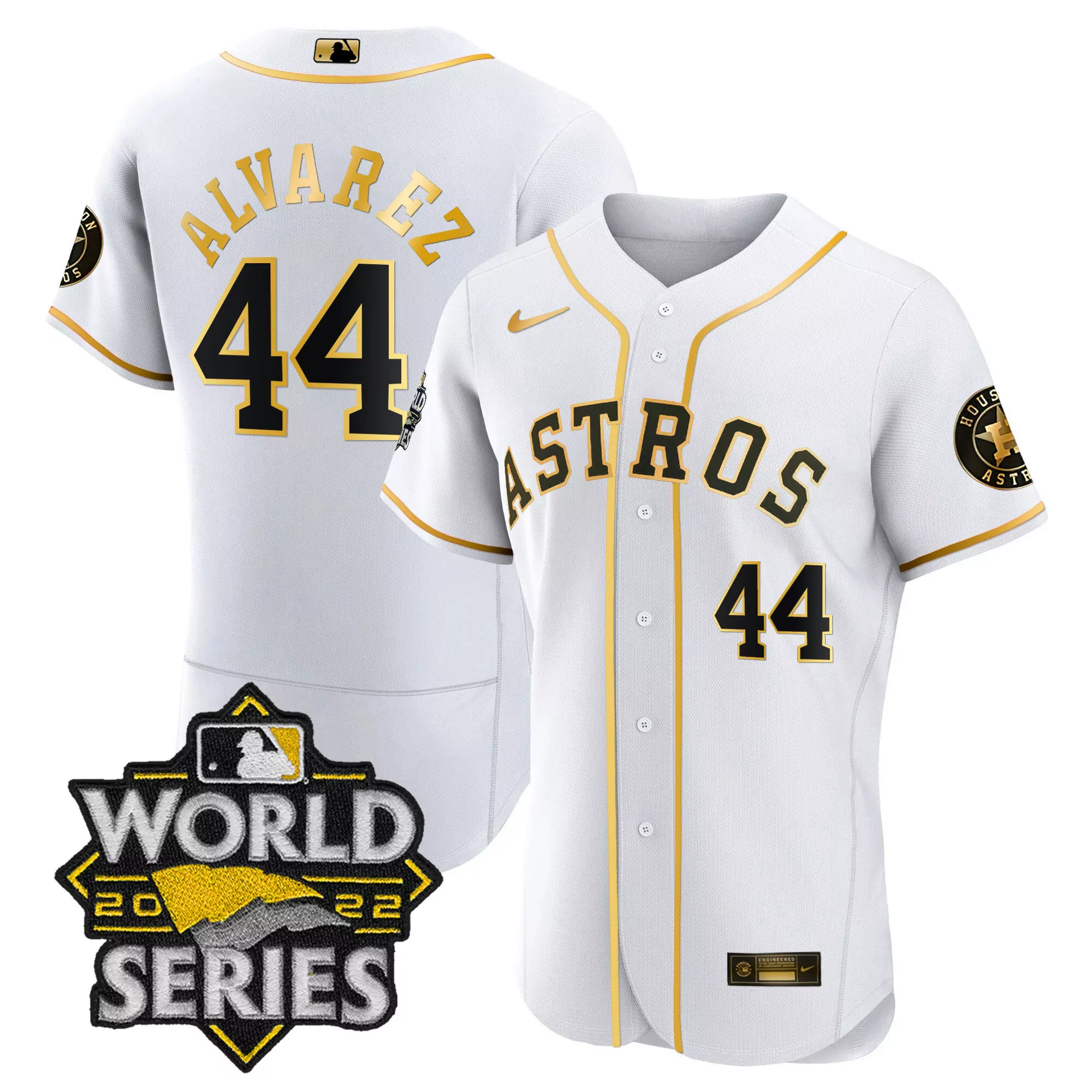 yordan alvarez 44 houston astros 2022 men s all stitched vapor jersey world series edition white 1