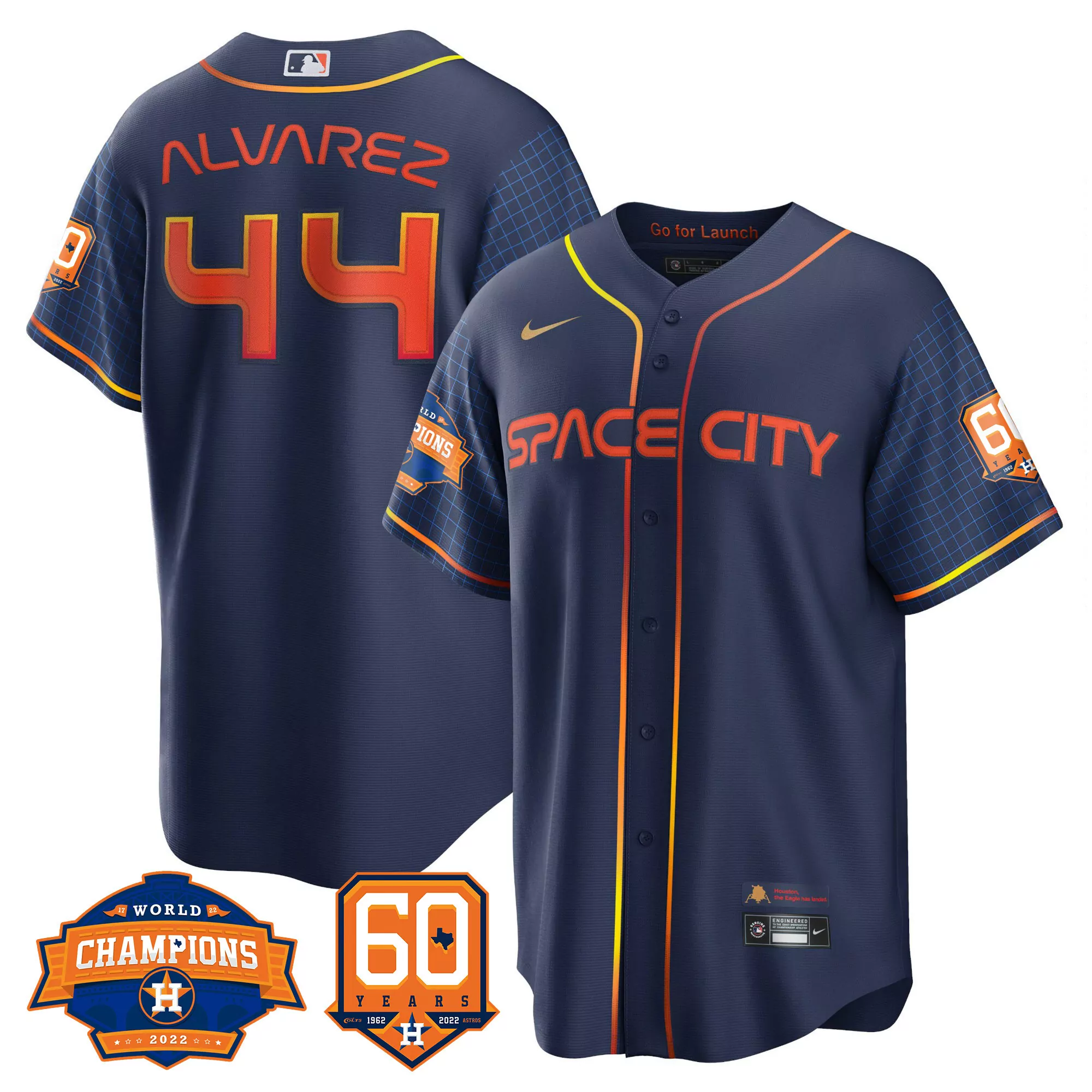 yordan alvarez 44 houston astros 2022 men s go for launch all stitched vapor jersey