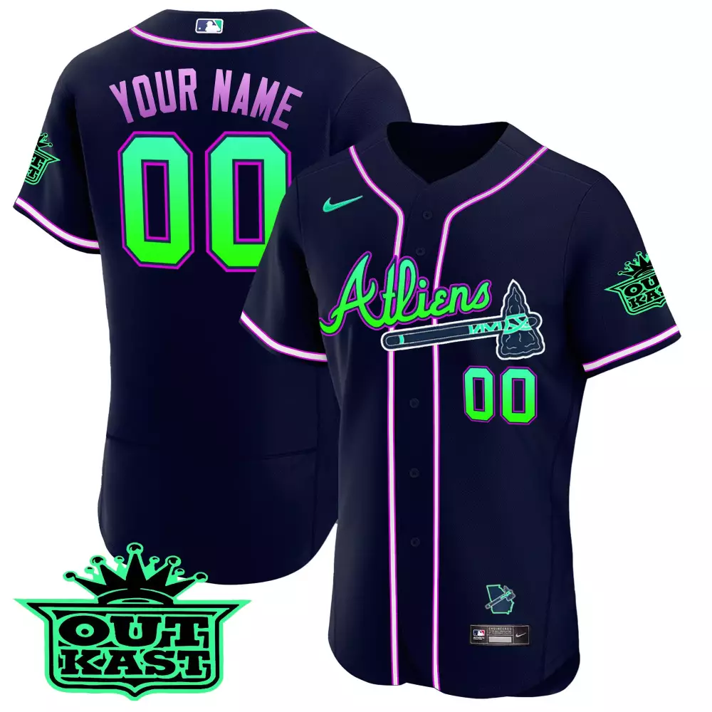Your Name 00 Atlanta 2023 Stitched Vapor Jersey | Outkast Edition | Replica Fan Gear for Game Day | For Men, Women & Youth