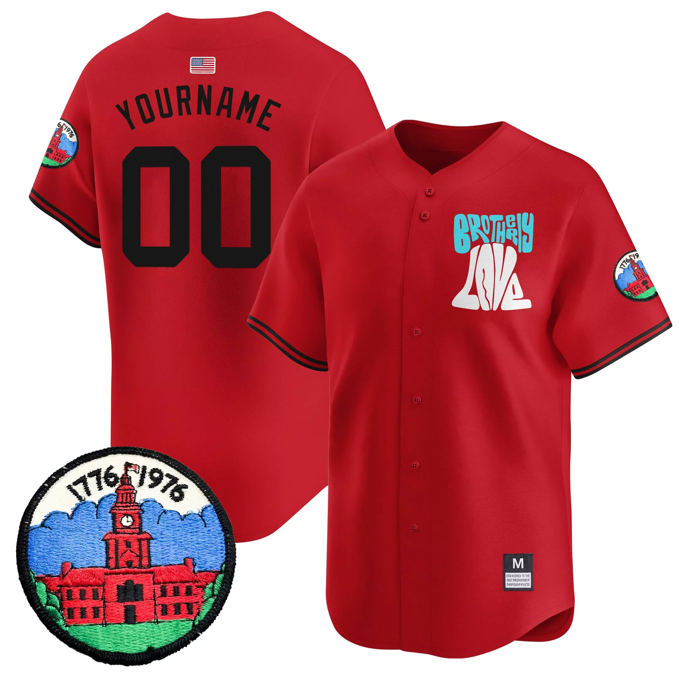 yourname 00 brotherly love 1976 men s all stitched vapor jersey blue