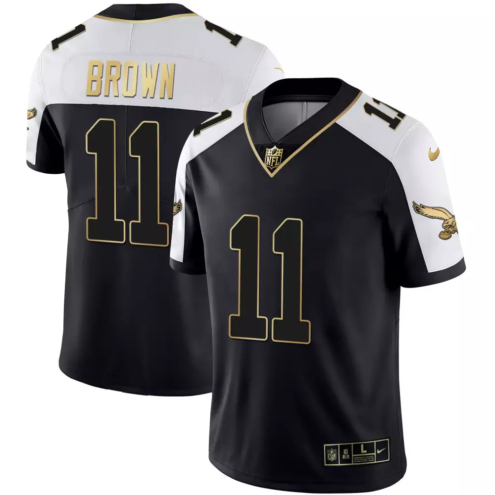 AJ Brown Philadelphia Eagles 2023 Men's Black and White Vapor Jersey | Stitched Style | Limited Edition Fan Gear