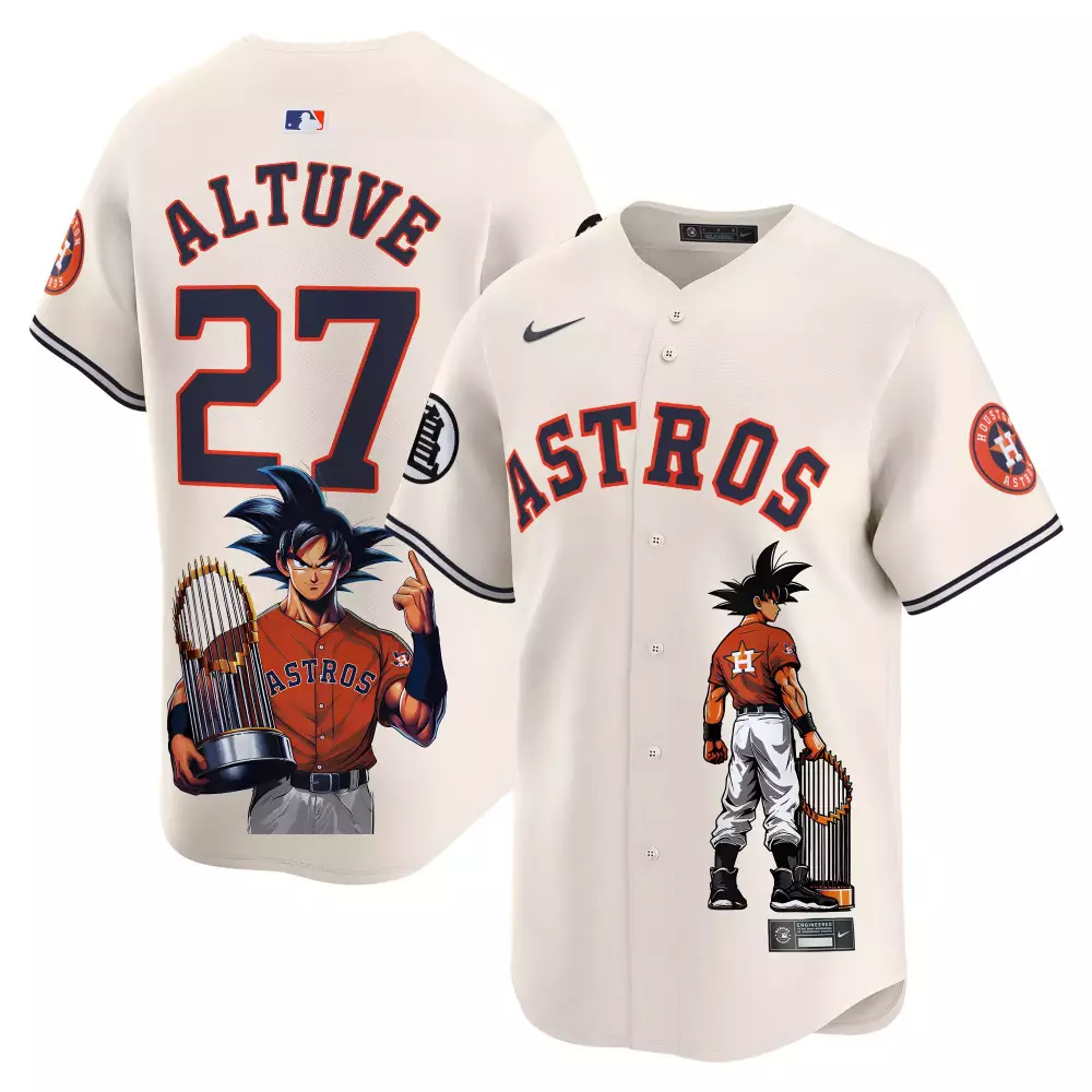 Altuve 27 Houston Astros 2023 Stitched Vapor Jersey | Cream Joker Design | Limited Edition Fan Gear | For Men, Women & Youth