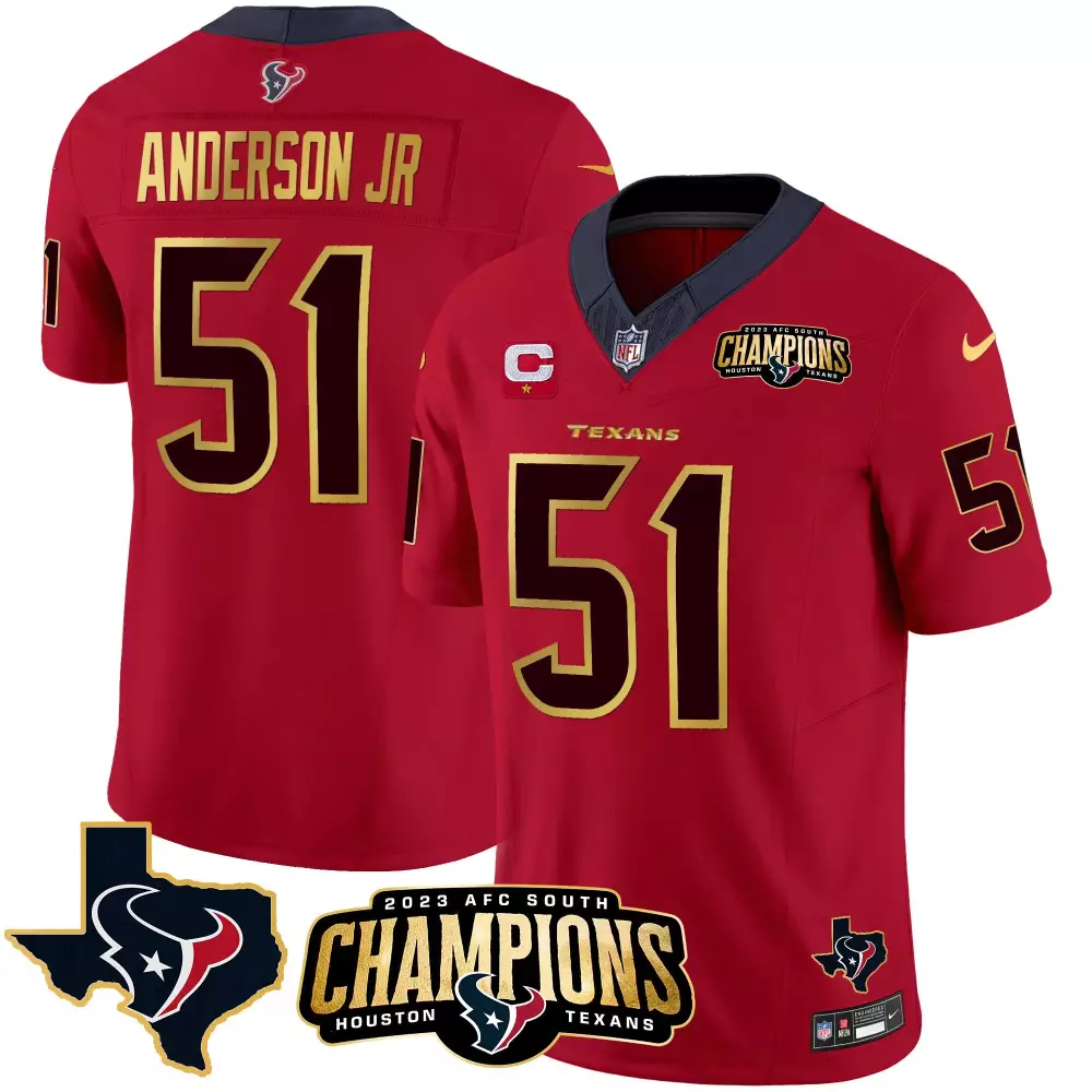 Anderson Jr. 51 Houston Texans 2023 White Vapor Jersey | All Stitched Style | For Men, Women & Youth