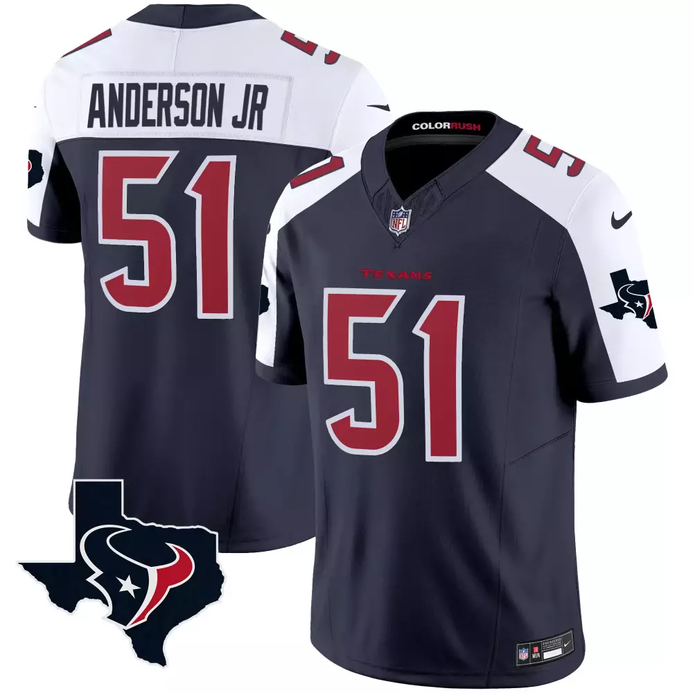Anderson Jr. Houston Texans 2023 Color Rush Stitched Vapor Jersey | Fan Gear for Men, Women & Youth