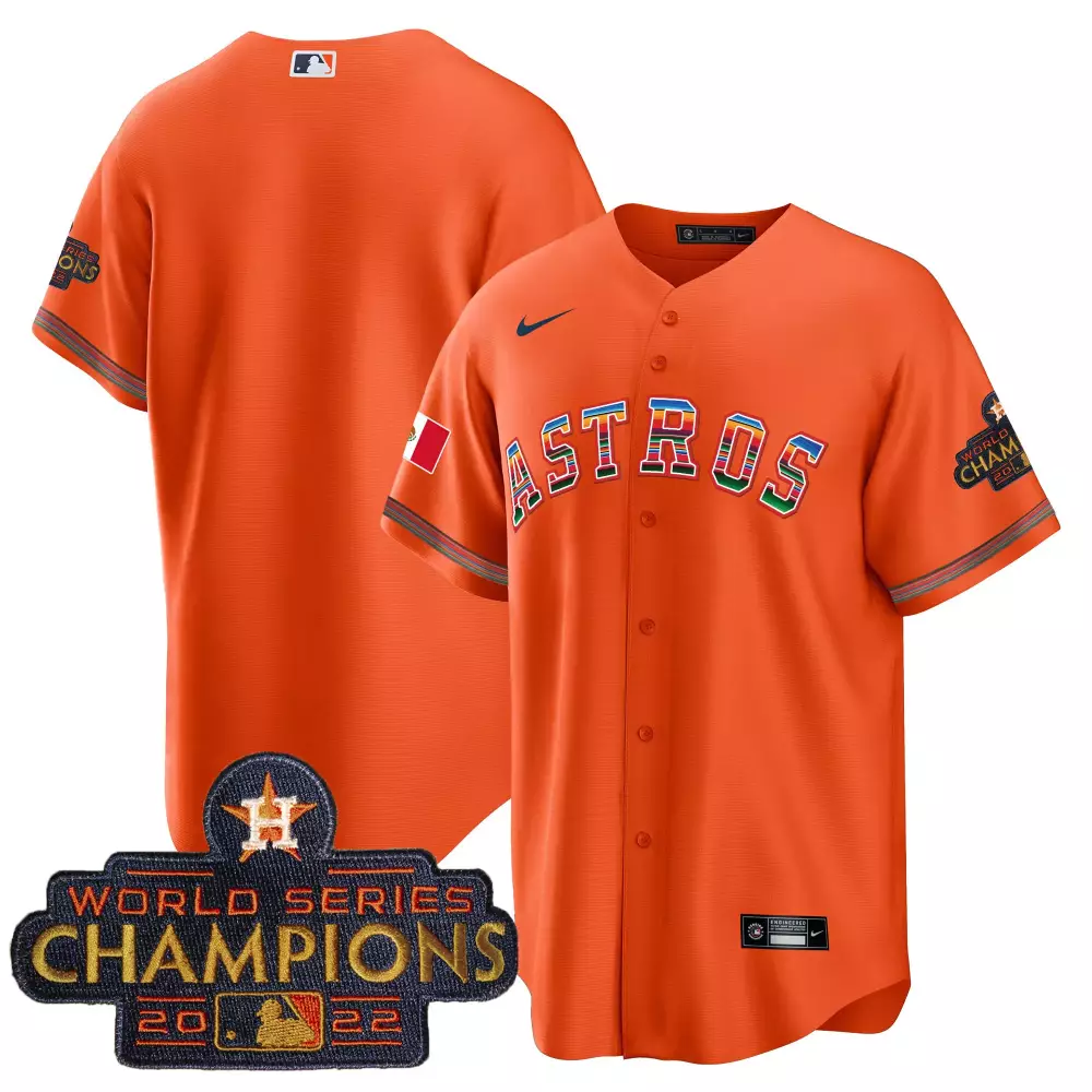 Astros 2022 World Series Champions Stitched Vapor Jersey | Orange Black Quality Edition | Limited Edition Fan Gear | For Men, Women & Youth