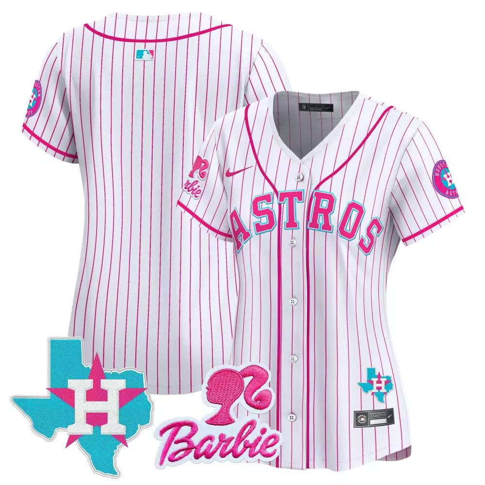astros women s 2023 barbie playername all stitched vapor jersey pink edition