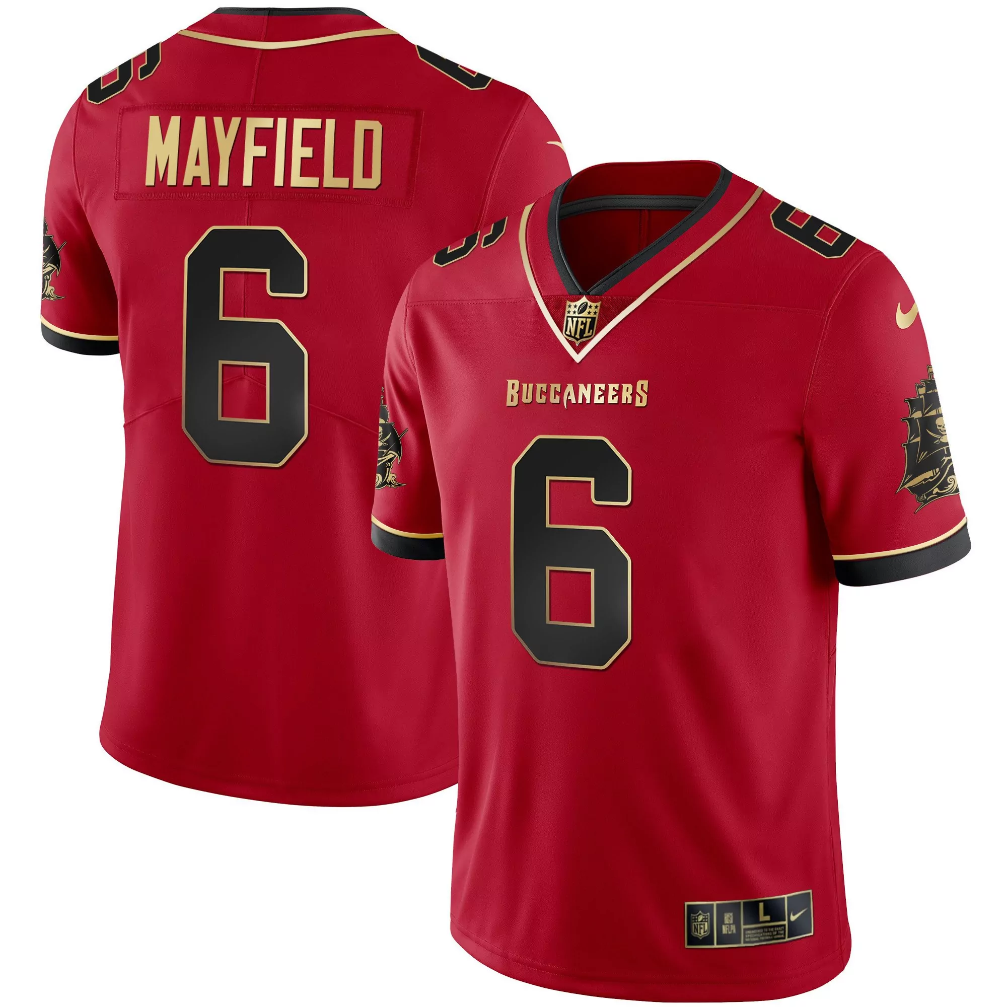 baker mayfield 6 tampa bay buccaneers 2023 men s all stitched vapor jersey red