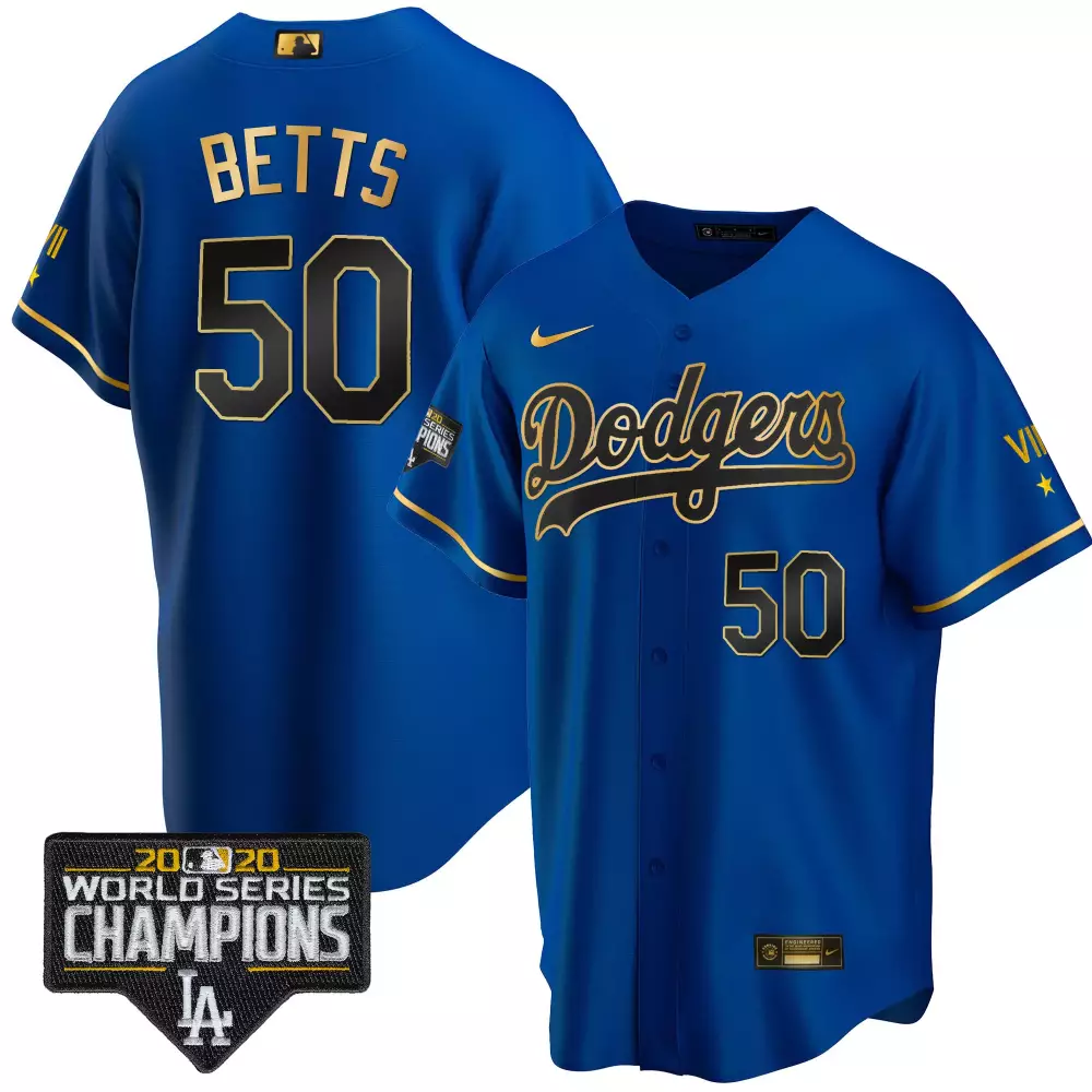 betts 50 los angeles dodgers 2020 men s all stitched vapor jersey black champions edition