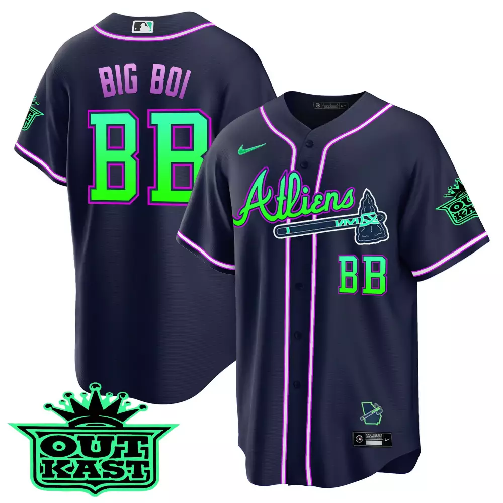 Big Boi BB Atlanta 2023 Men's All Stitched Vapor Jersey | Black Outkast Edition | Limited Edition Fan Gear | For Men, Women & Youth
