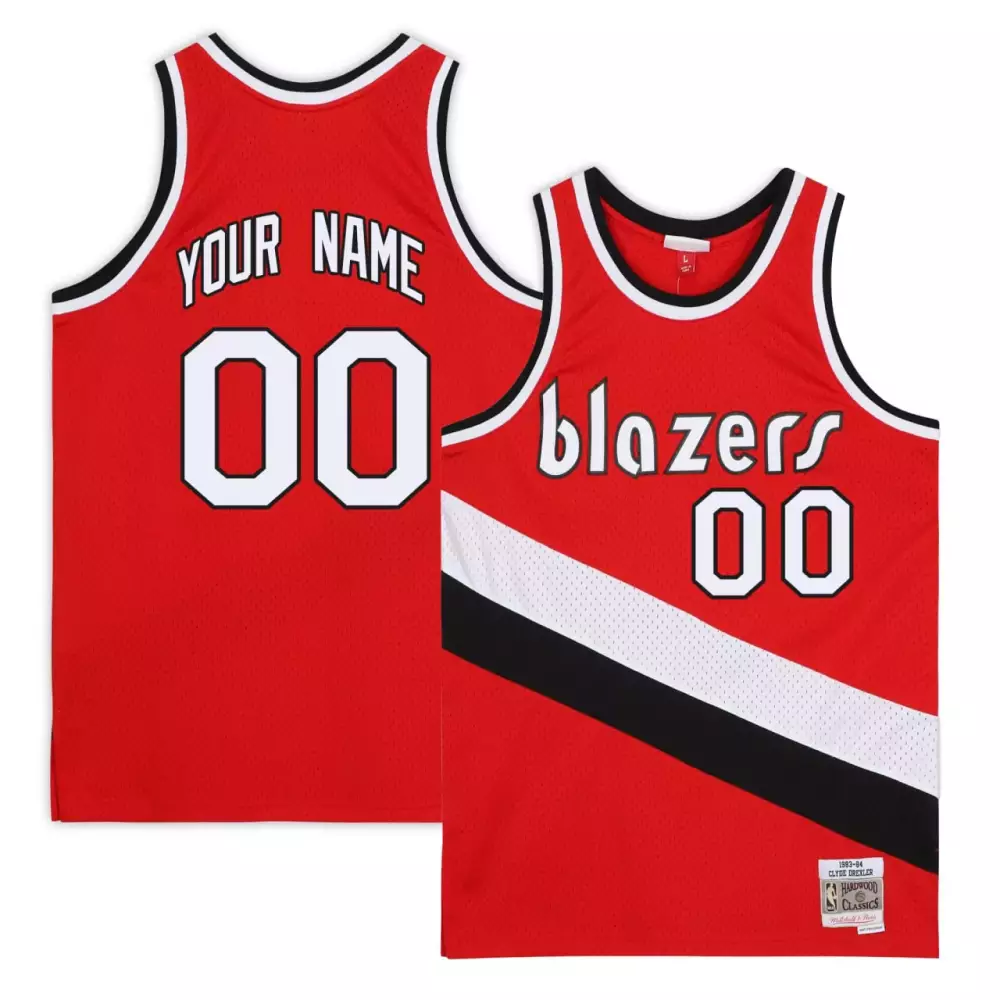 blazers red all stitched vapor jersey 00 1990 91 men s classic edition