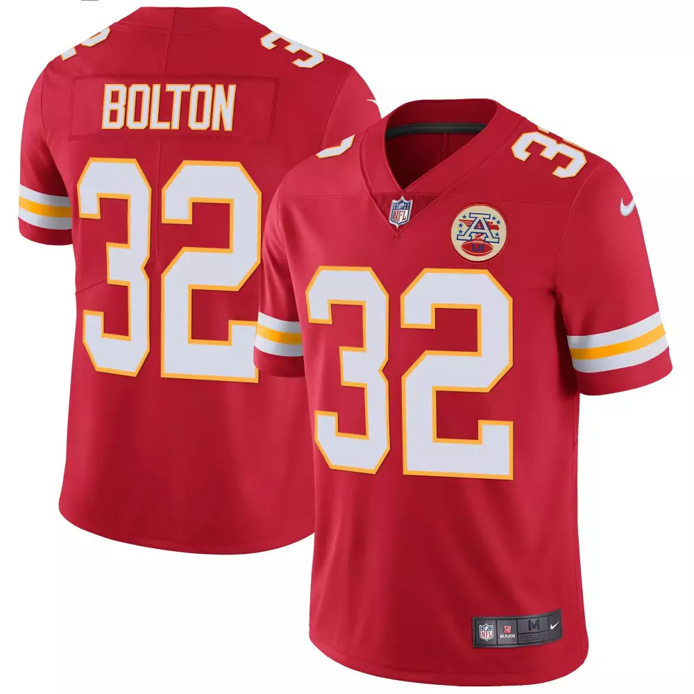 Bolton 32 Kansas City Chiefs 2022 Men's Red All Stitched Vapor Jersey | Game Day Outfit | For Men, Women & Youth
