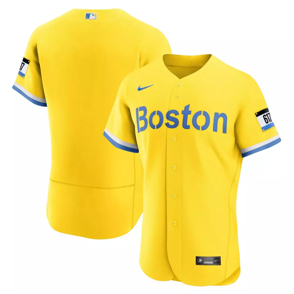 boston yellow all stitched vapor jersey 11 617 edition 2023 men s design style