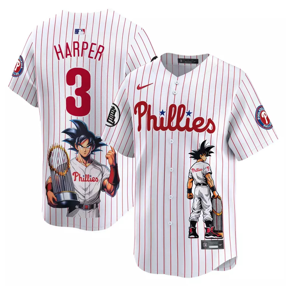 Bryce Harper 3 Philadelphia Phillies 2023 Stitched Vapor Jersey | White, Red & Blue | Limited Edition Fan Gear | For Men, Women & Youth