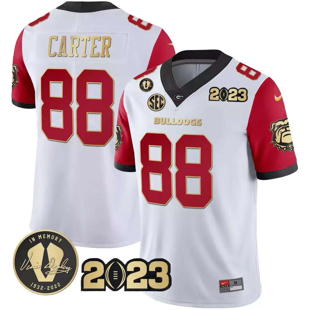 Carter 88 Georgia Bulldogs 2023 Men's Stitched Vapor Jersey | Black In Memory Edition | For Men, Women & Youth