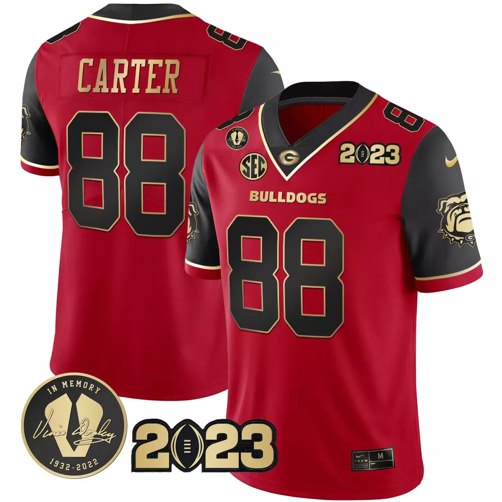 Carter 88 Georgia Bulldogs 2023 Men's Stitched Vapor Jersey | Black In Memory Edition | For Men, Women & Youth