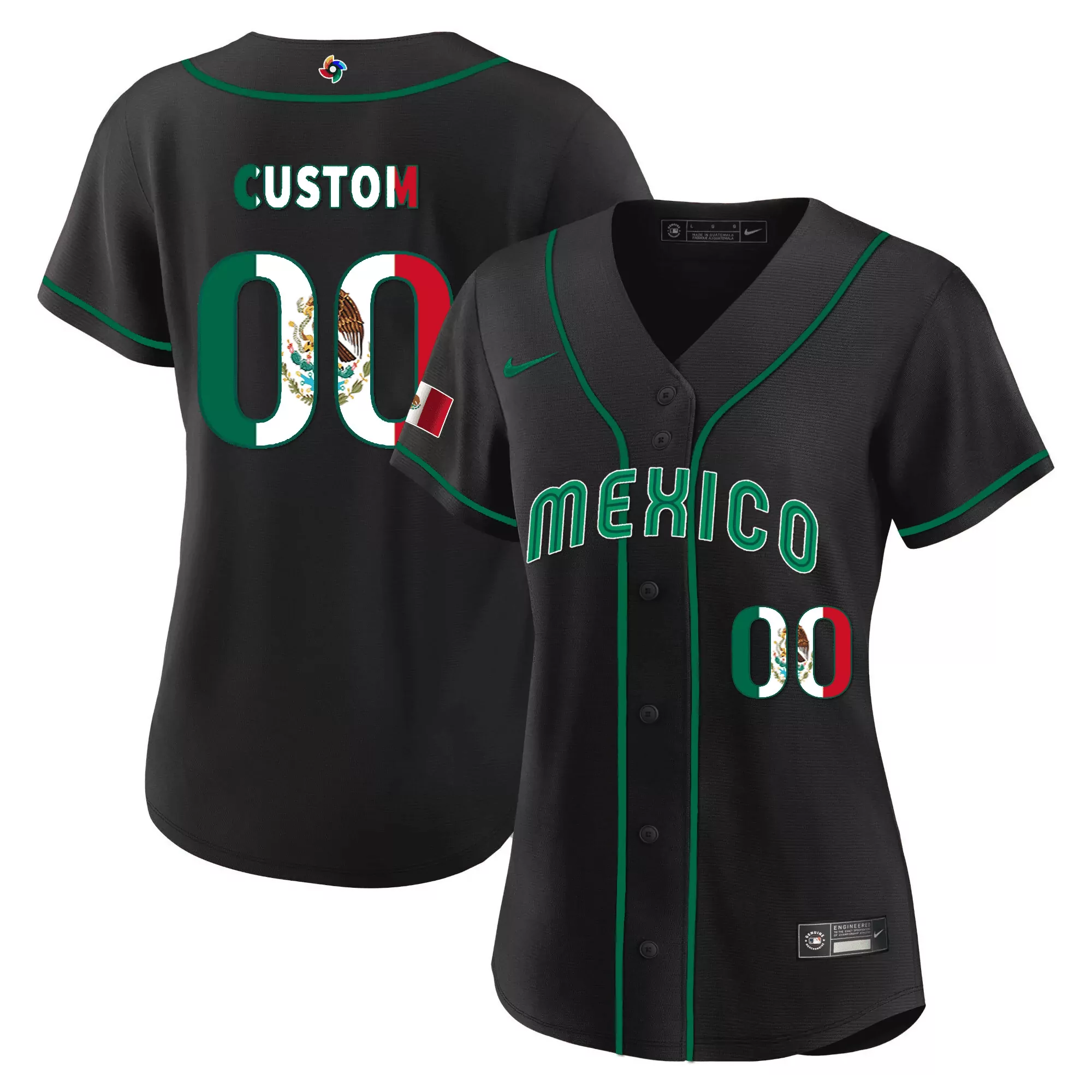 custom 00 mexico 2023 women s all stitched vapor jersey white red