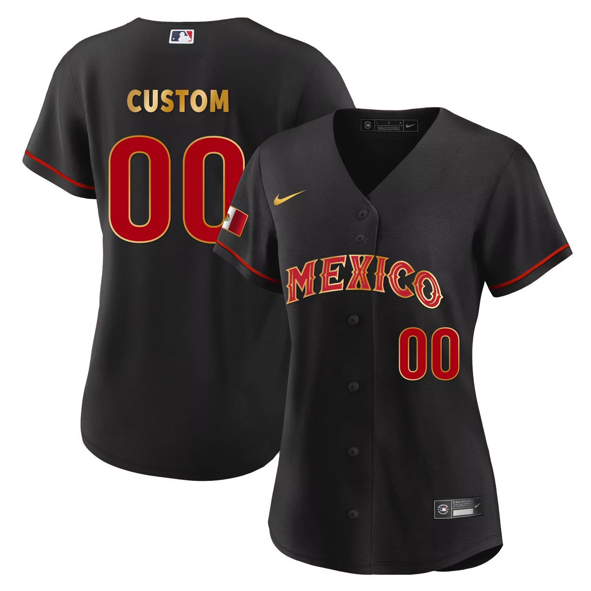 custom 00 mexico 2023 women s all stitched vapor jersey white red
