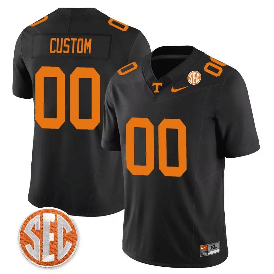 curley 1 men s vapor stitched jersey tennessee volunteers black 2025 sec patch