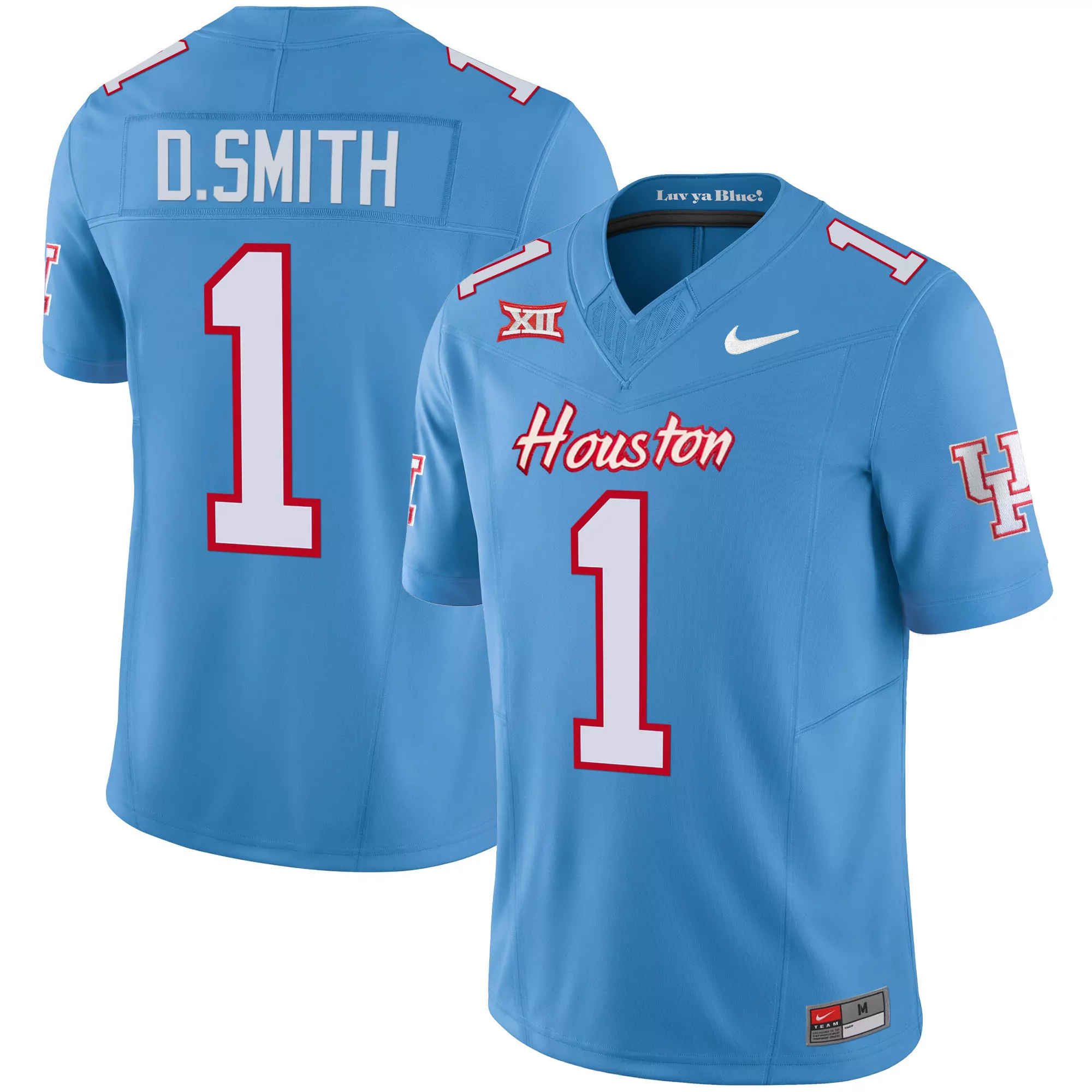 d smith 1 houston 2023 men s all stitched vapor jersey light blue