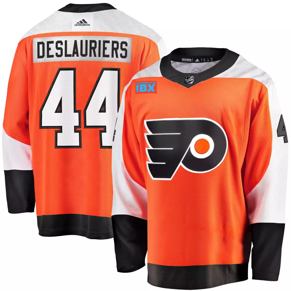 Nicolas Deslauriers 44 Philadelphia Flyers Vapor Jersey | Men's All Stitched | Orange IBX Patch Fan Gear | For Men, Women & Youth