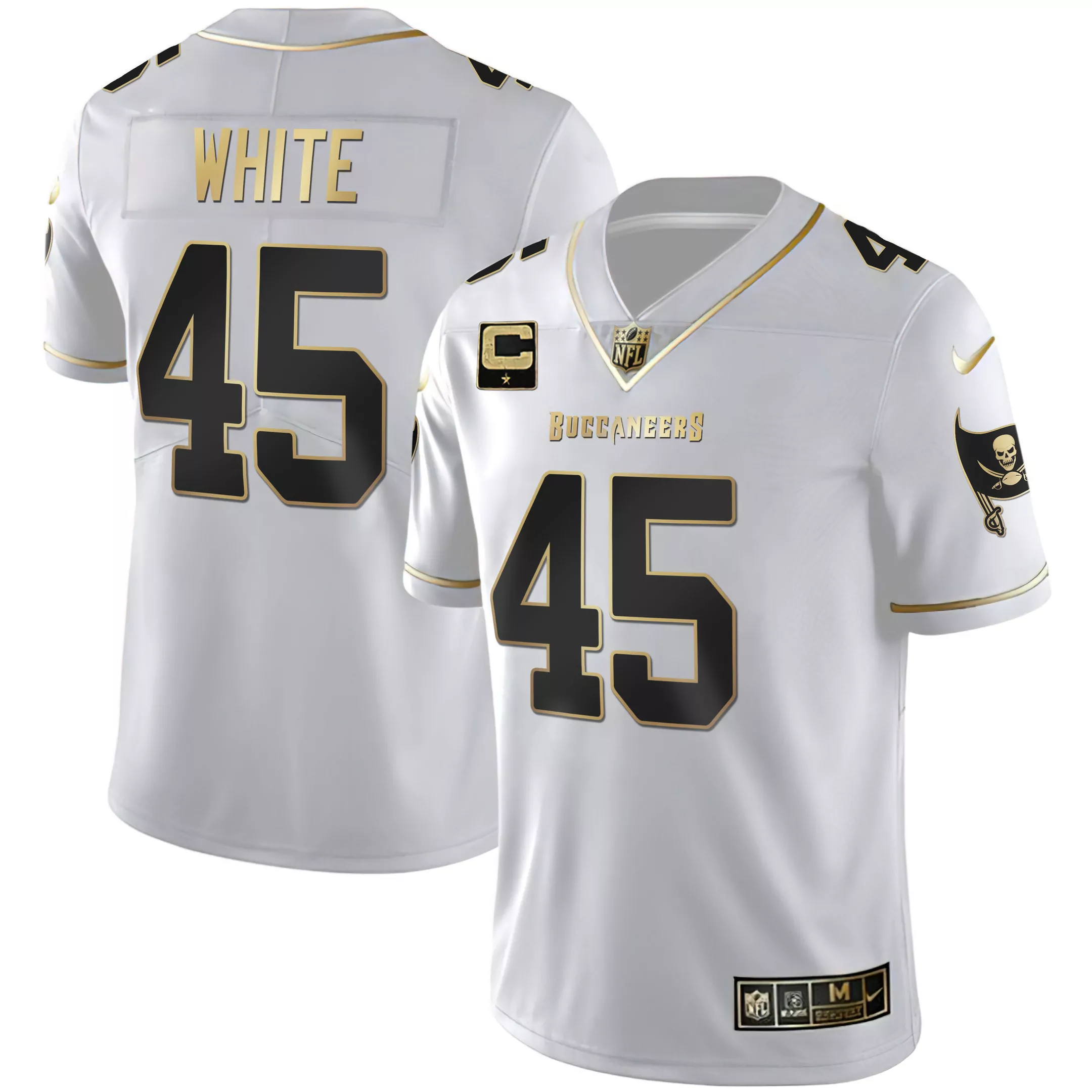 devin white 45 tampa bay buccaneers 2023 men s all stitched vapor jersey white 1