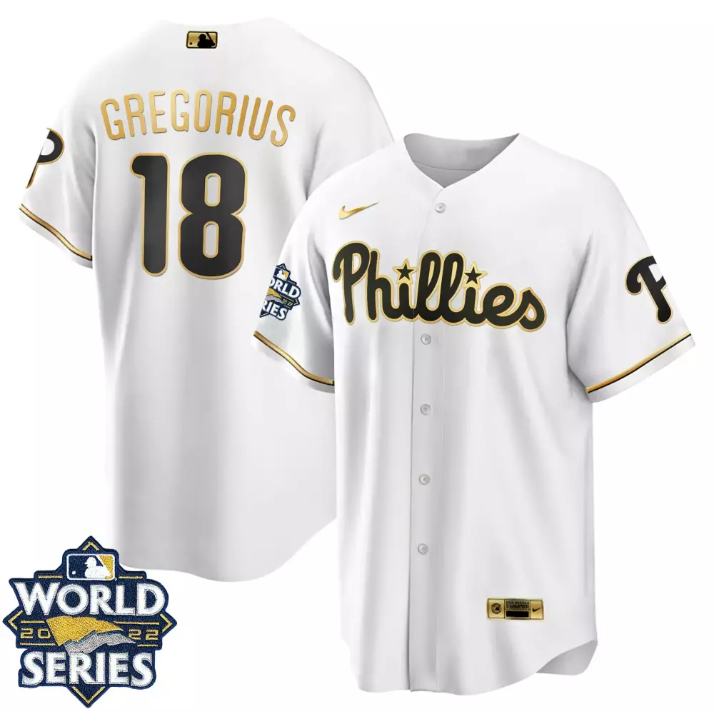 Didi Gregorius 18 Philadelphia Phillies 2022 All Stitched Vapor Jersey | World Series Edition | Replica Fan Gear | For Men, Women & Youth