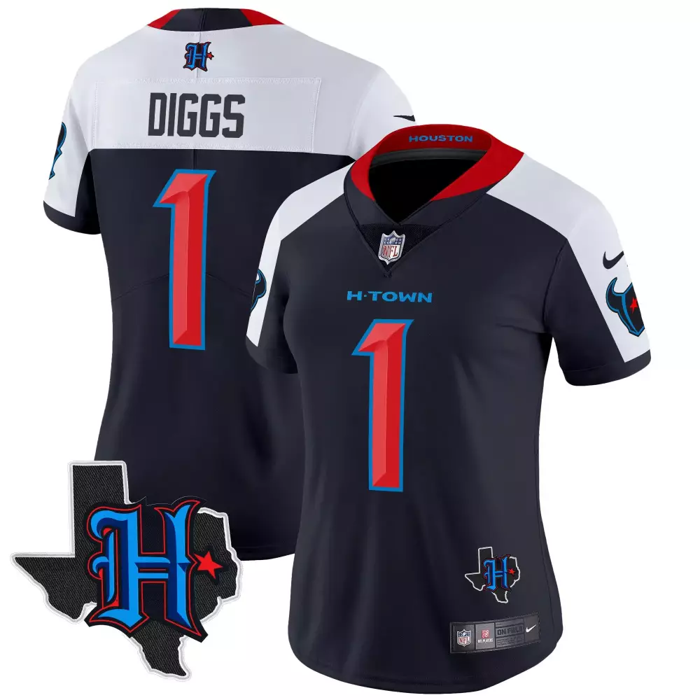 diggs 1 houston texans 2023 men s black all stitched vapor jersey