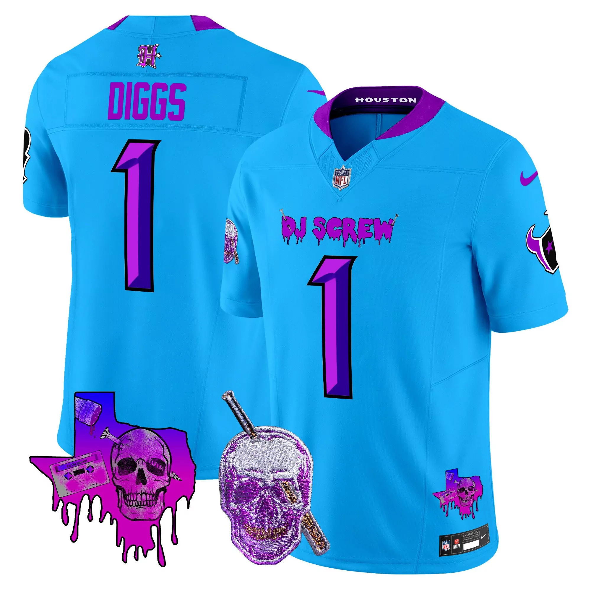 diggs 1 houston 2023 men s all stitched vapor jersey white paisley edition