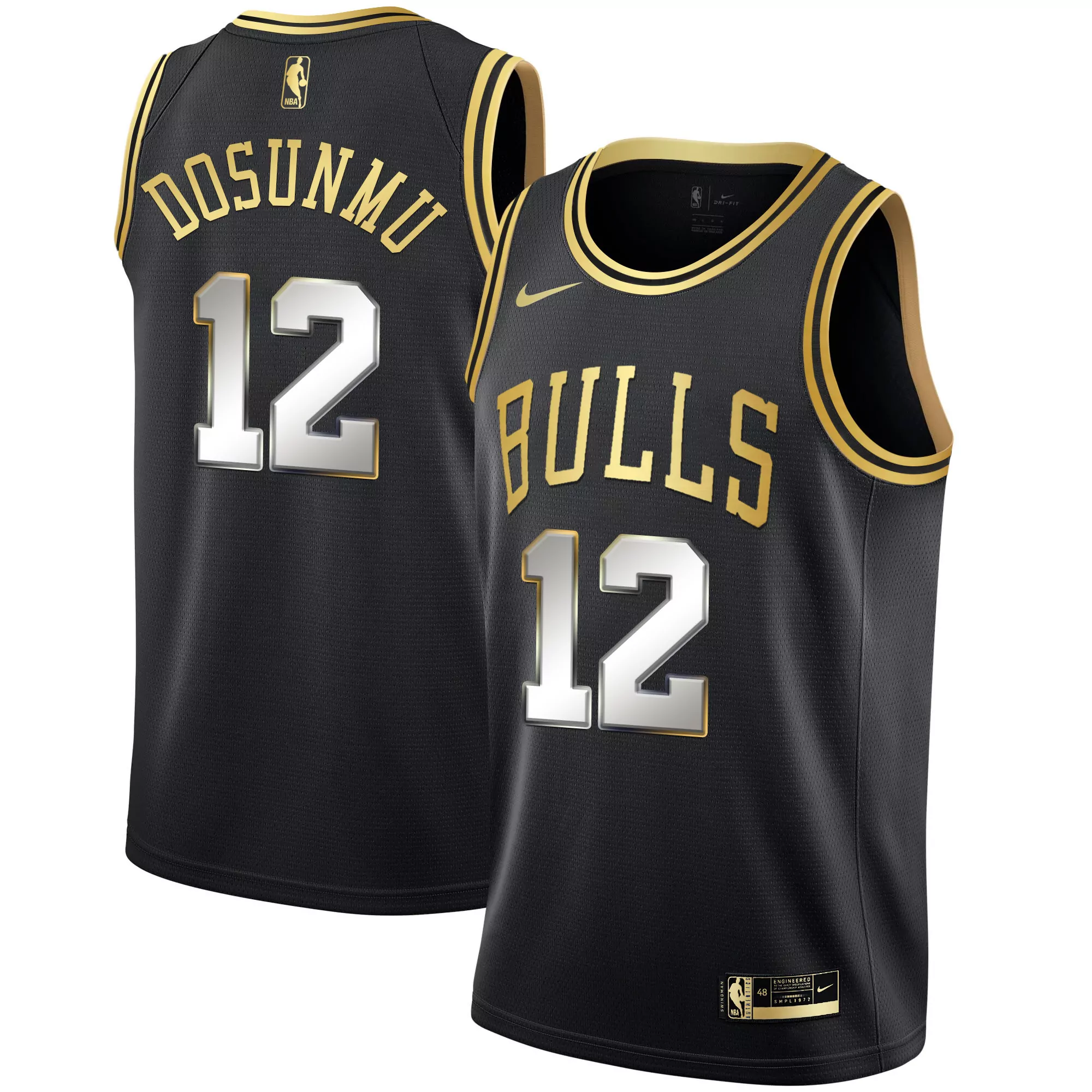 derozan 11 chicago bulls 2023 men s all stitched vapor jersey black gold