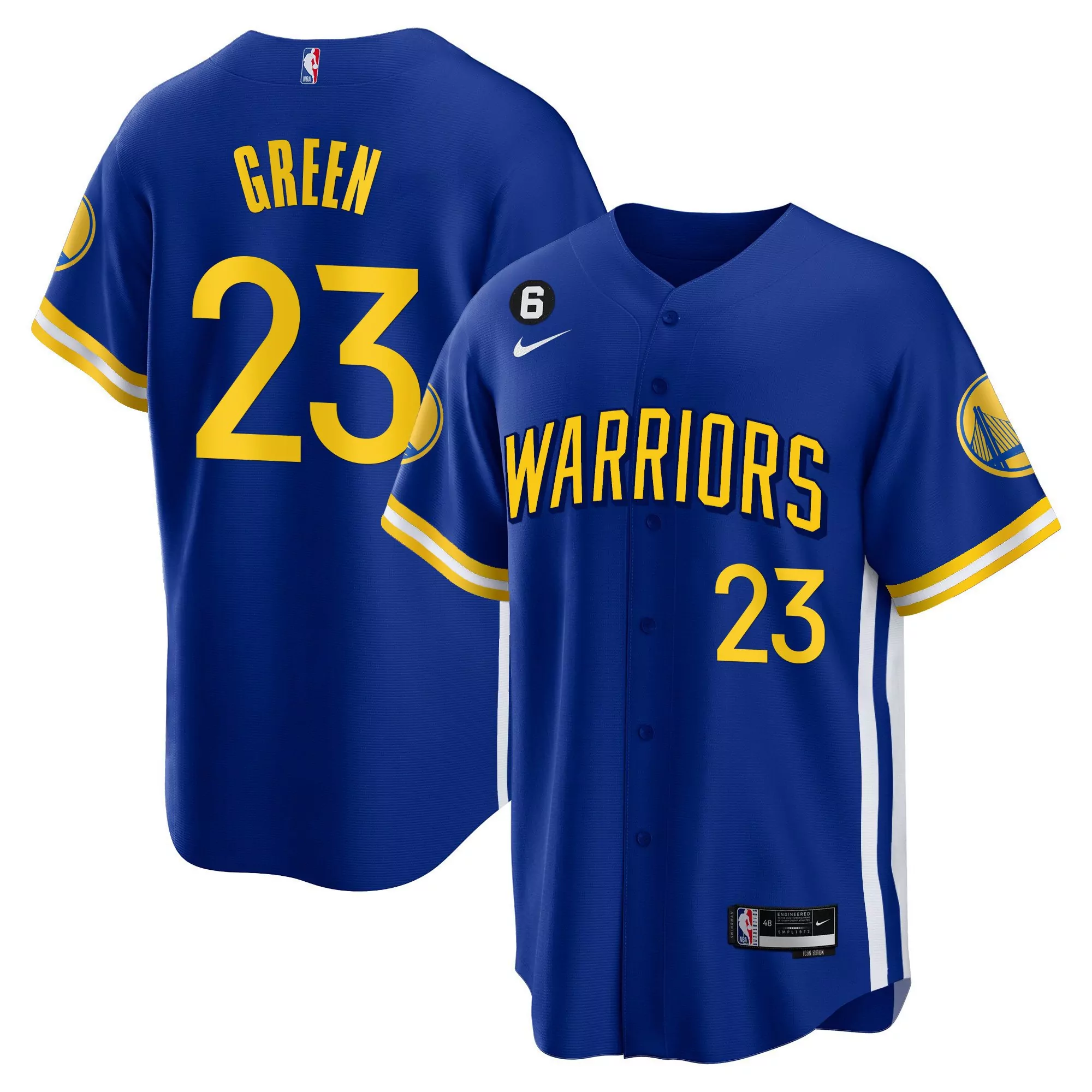 draymond green 23 golden state warriors 2023 men s all stitched vapor jersey blue 1