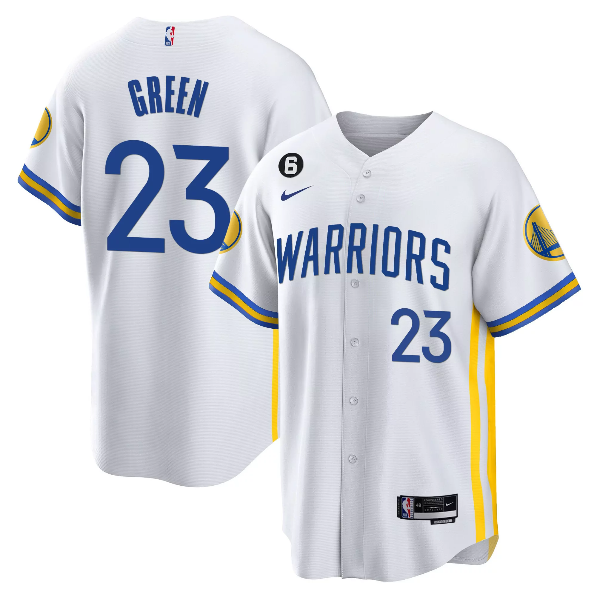 draymond green 23 golden state warriors 2023 men s all stitched vapor jersey navy yellow