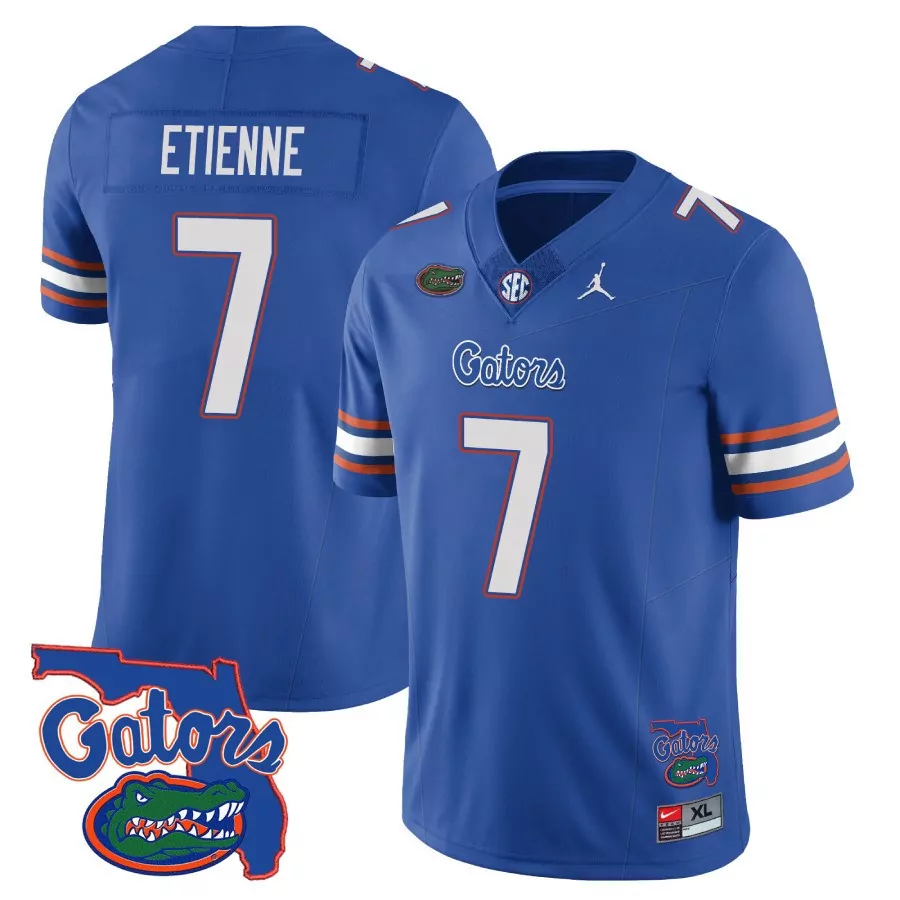 Etienne 7 Florida Gators 2023 Stitched Vapor Jersey | Blue XL Fan Gear for Men, Women & Youth