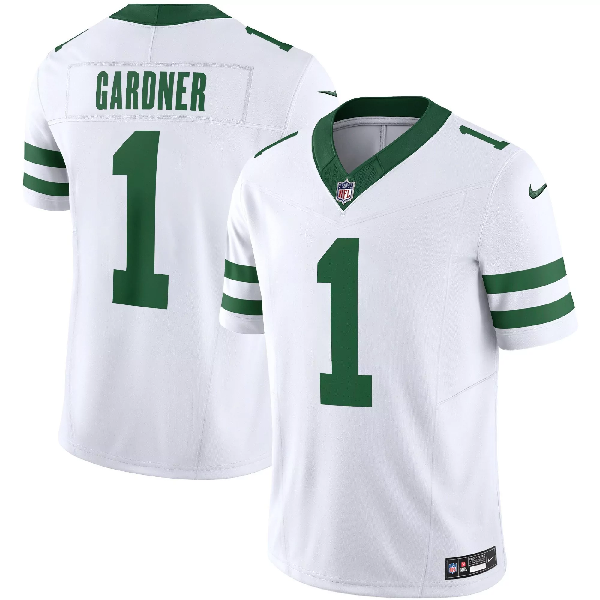 garner 1 new york jets 2023 men s all stitched vapor jersey white green