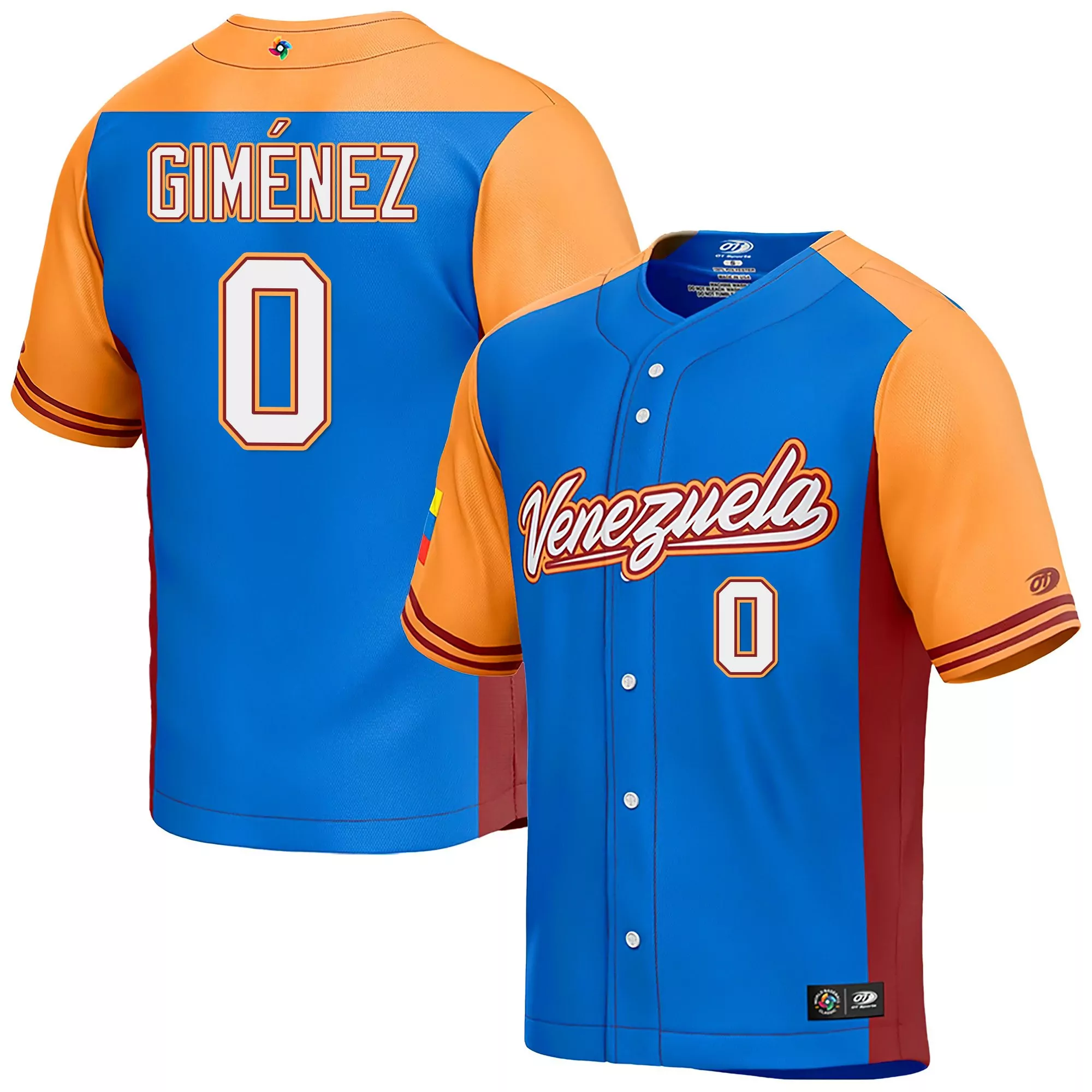 arraez 2 venezuela 2023 men s all stitched vapor jersey maroon orange