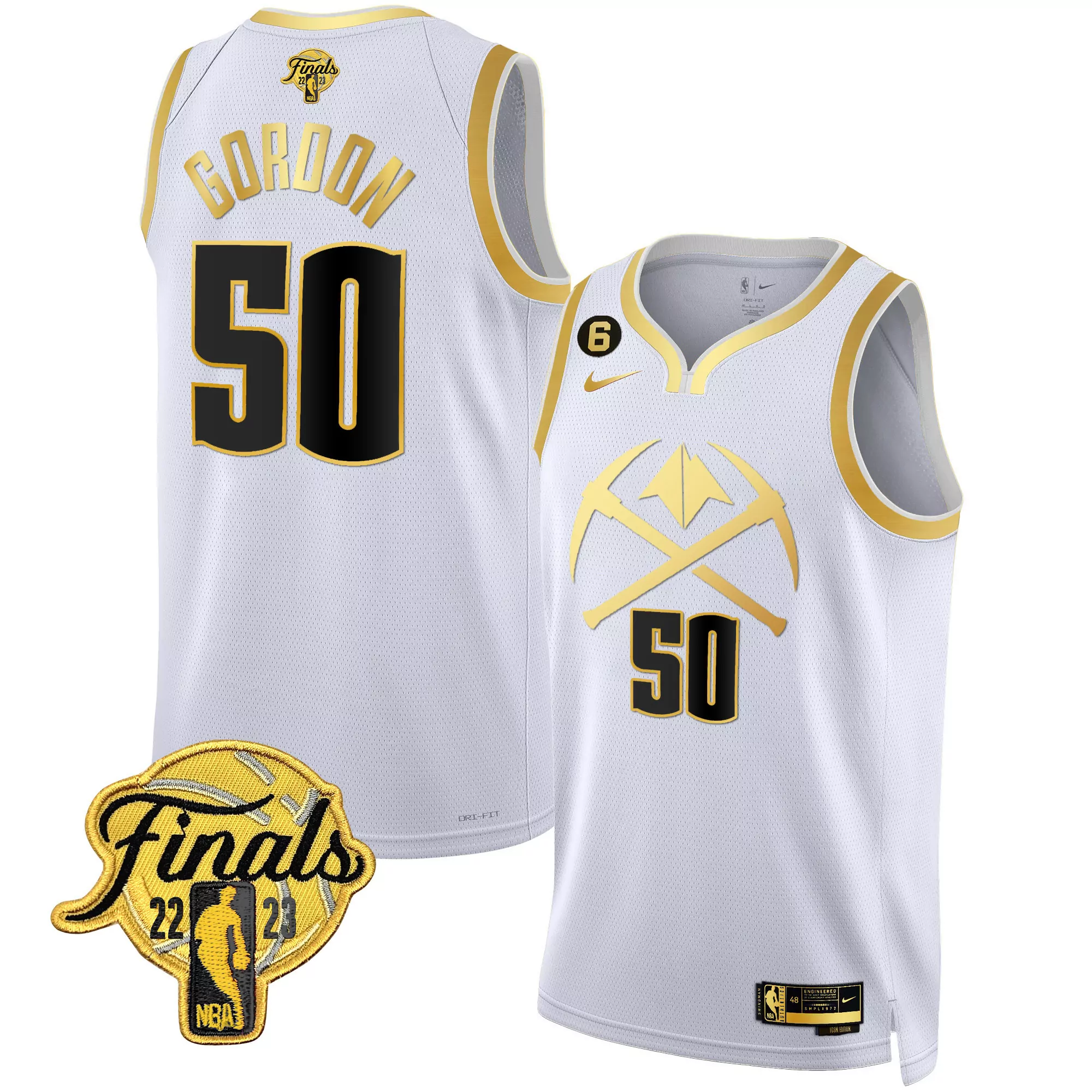 dikembe mutombo denver nuggets mitchell ness hardwood classics 1991 92 split swingman jersey royal gold