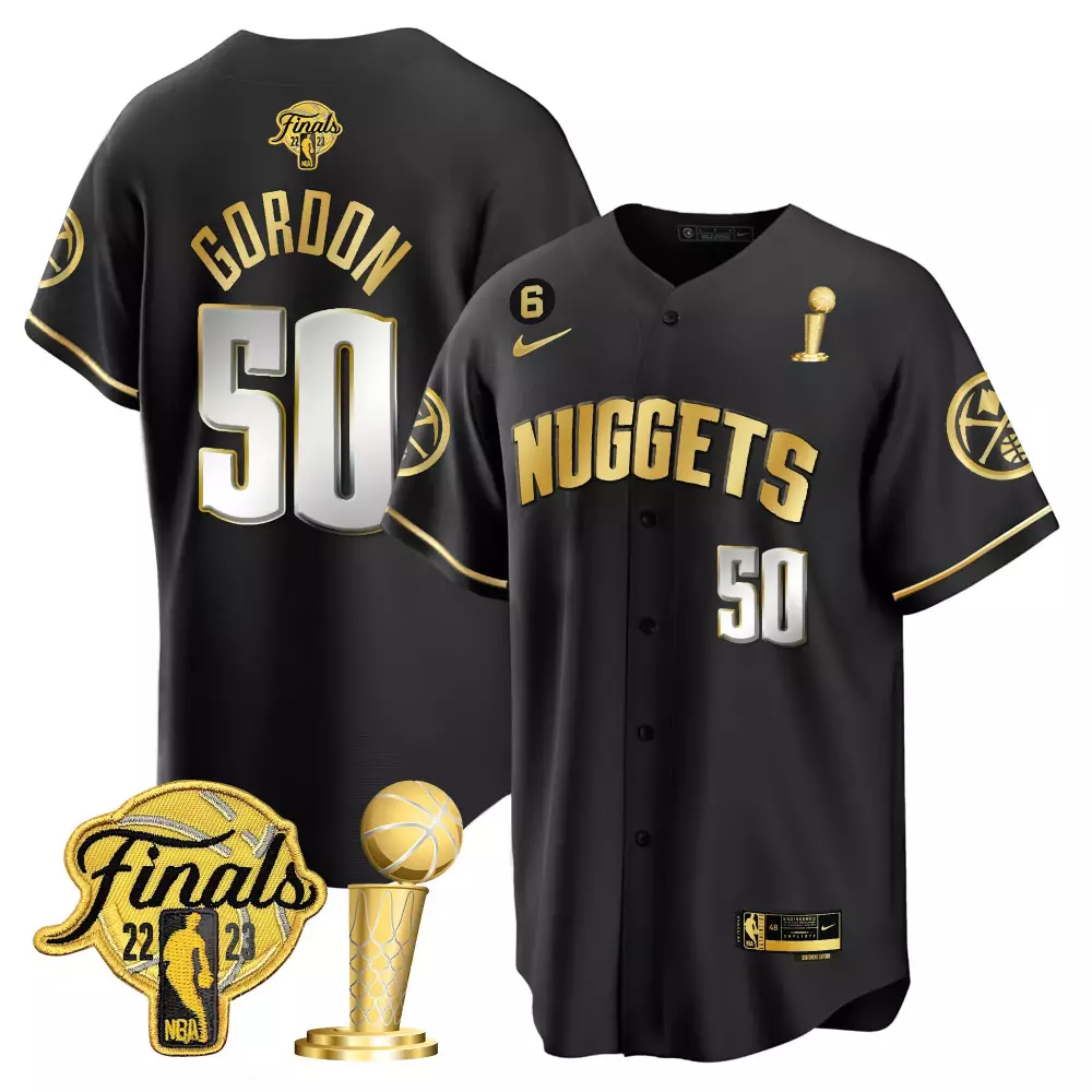 gordon 50 nuggets 2022 men s all stitched vapor jersey black finals edition