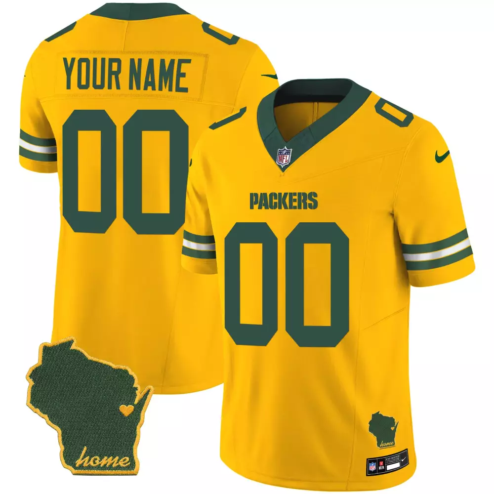 green bay packers custom navy jersey with player name and number 00