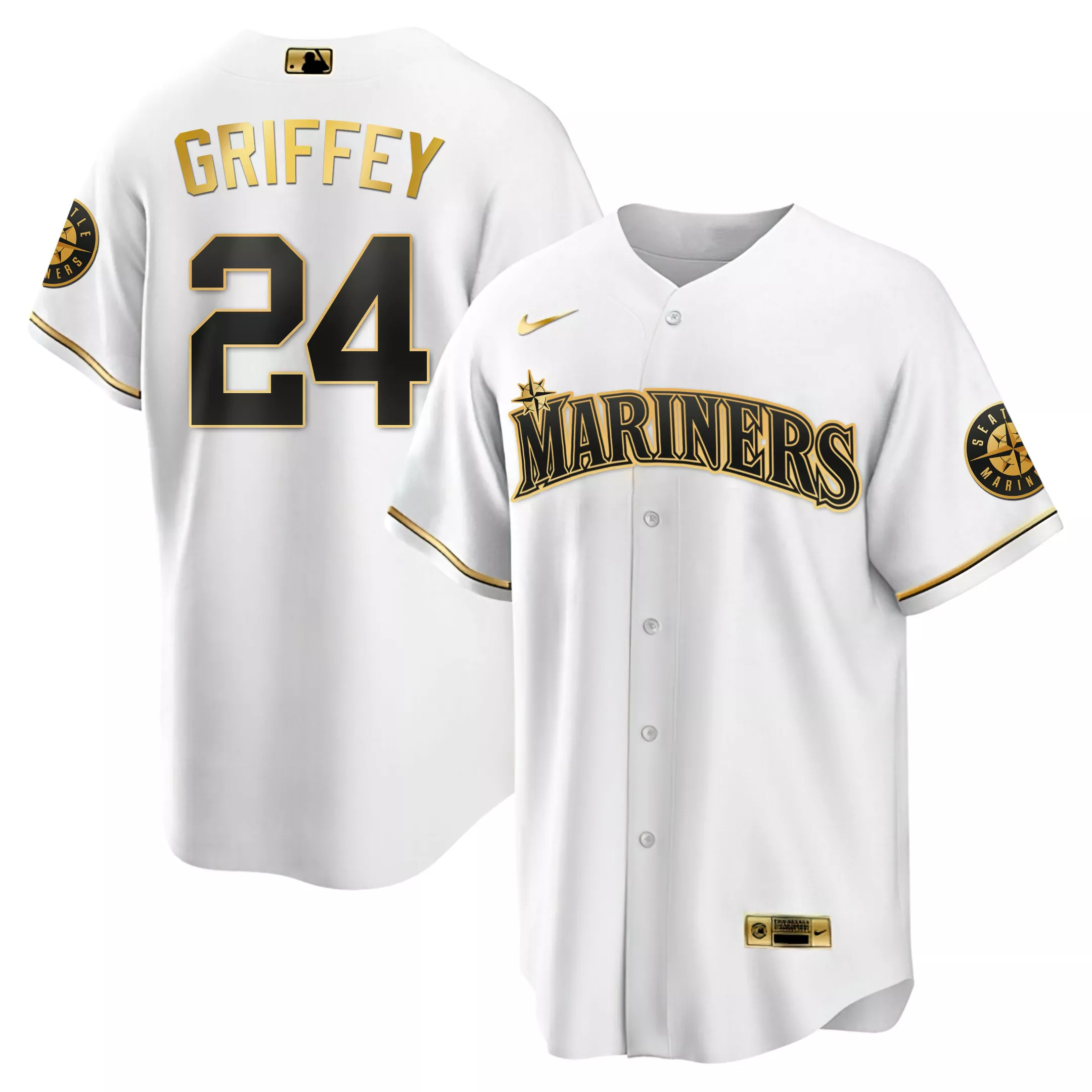 griffey 24 seattle mariners 2023 men s all stitched vapor jersey white gold