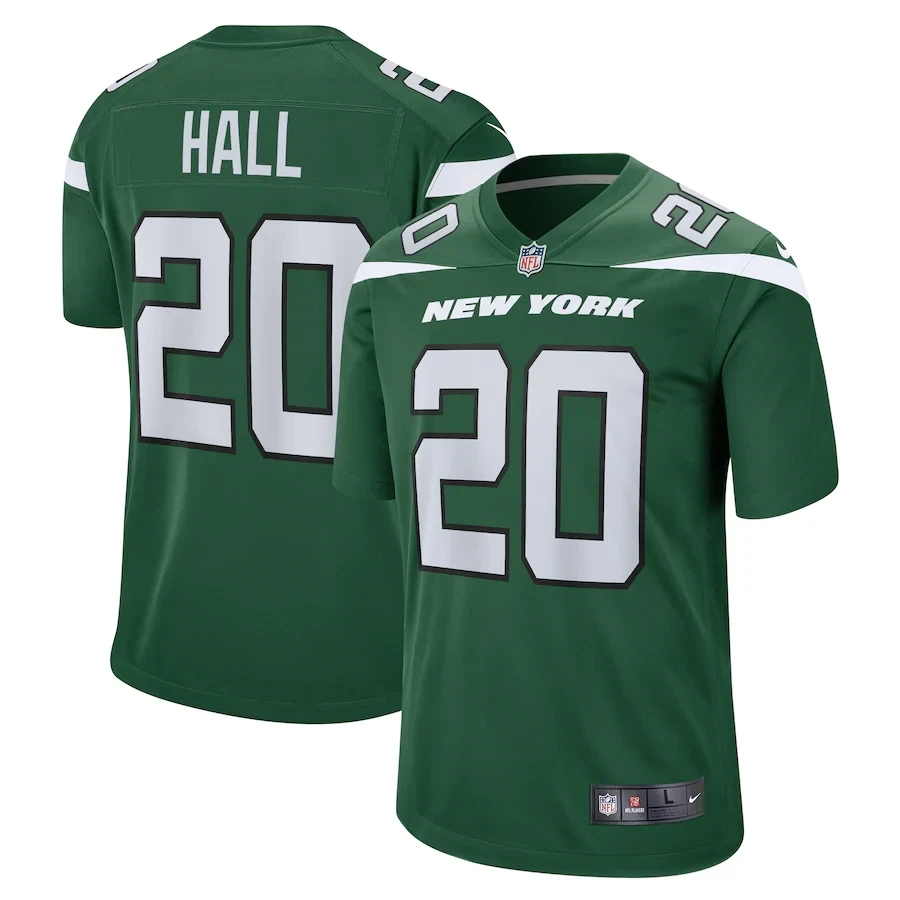 hall 20 new york jets 2023 men s all stitched vapor jersey green