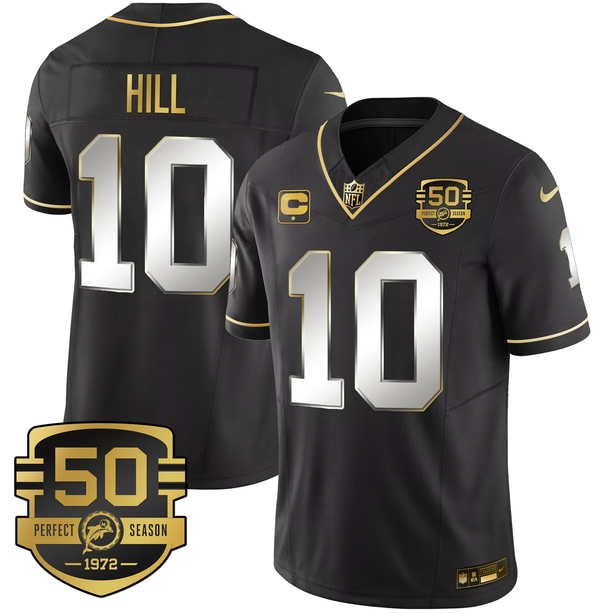 hill 10 new orleans saints 2022 men s all stitched vapor jersey black 50th season edition 1