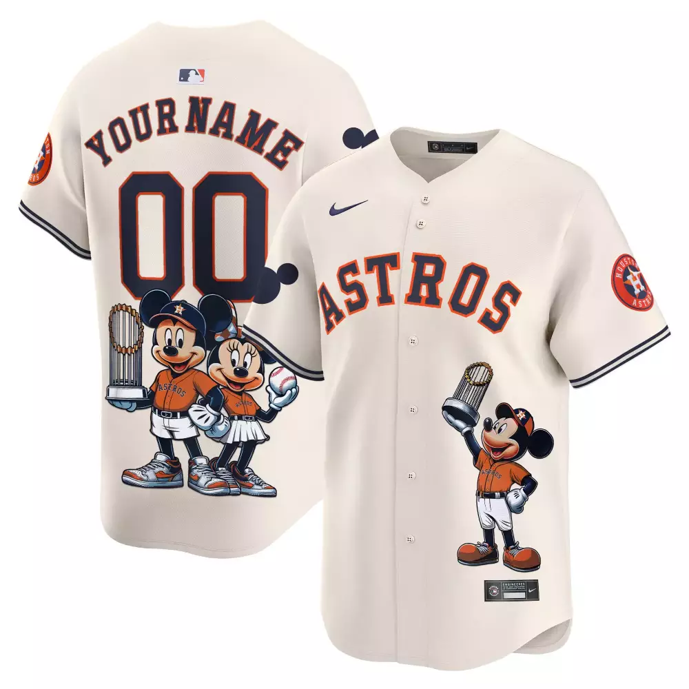 houston astros mickey mouse all stitched vapor jersey 2023 00 unisex cream edition