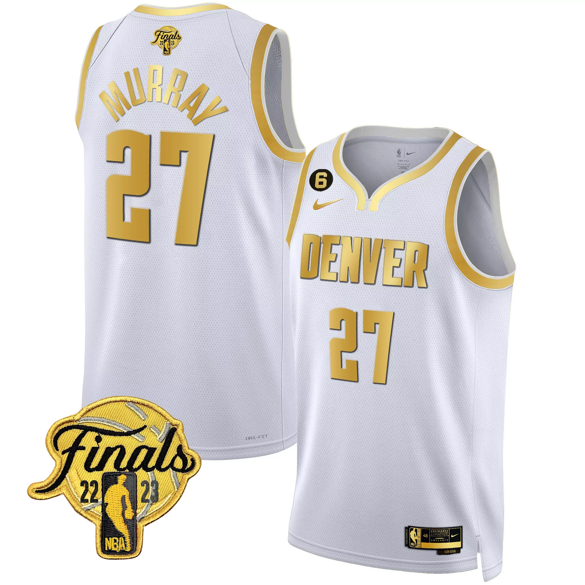 jamal murray 27 denver nuggets 2023 men s all stitched vapor jersey finals edition white