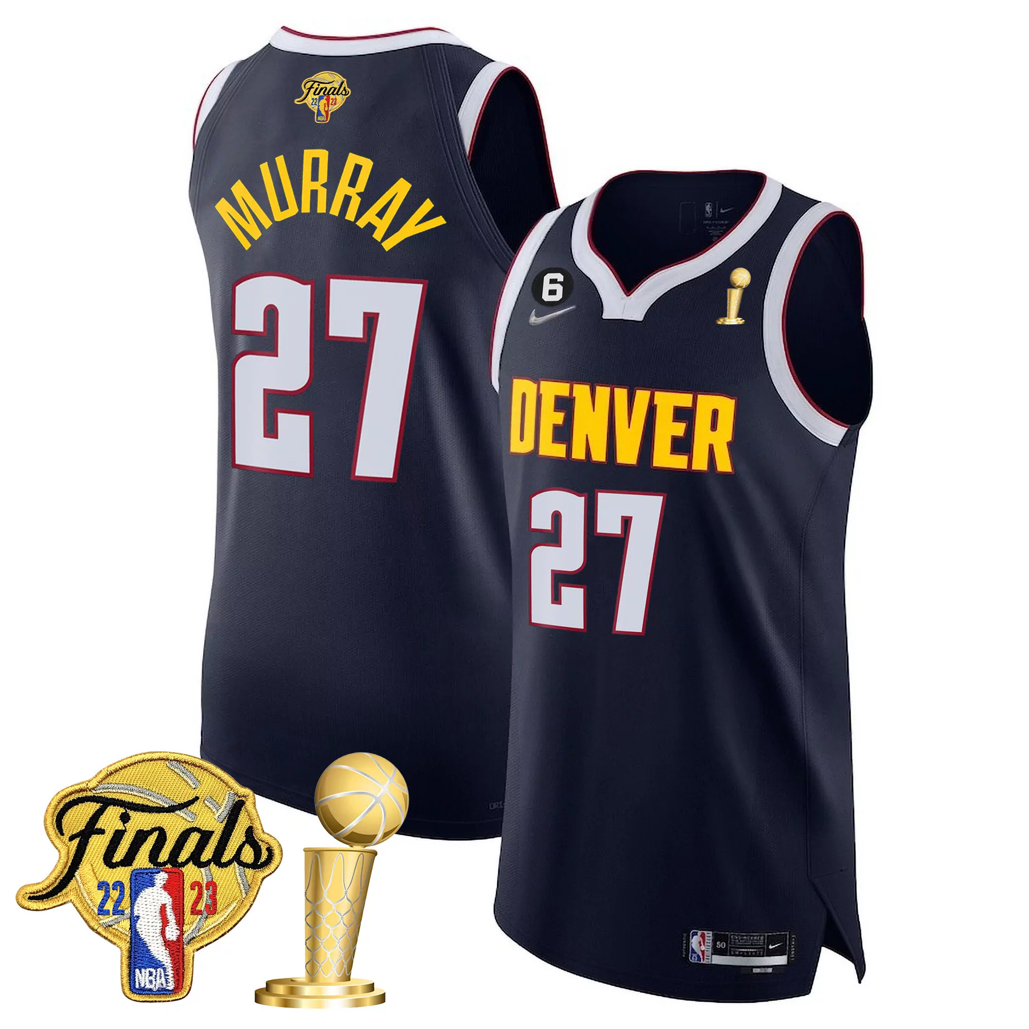 jamal murray 27 denver nuggets 2023 men s all stitched vapor jersey black finals edition