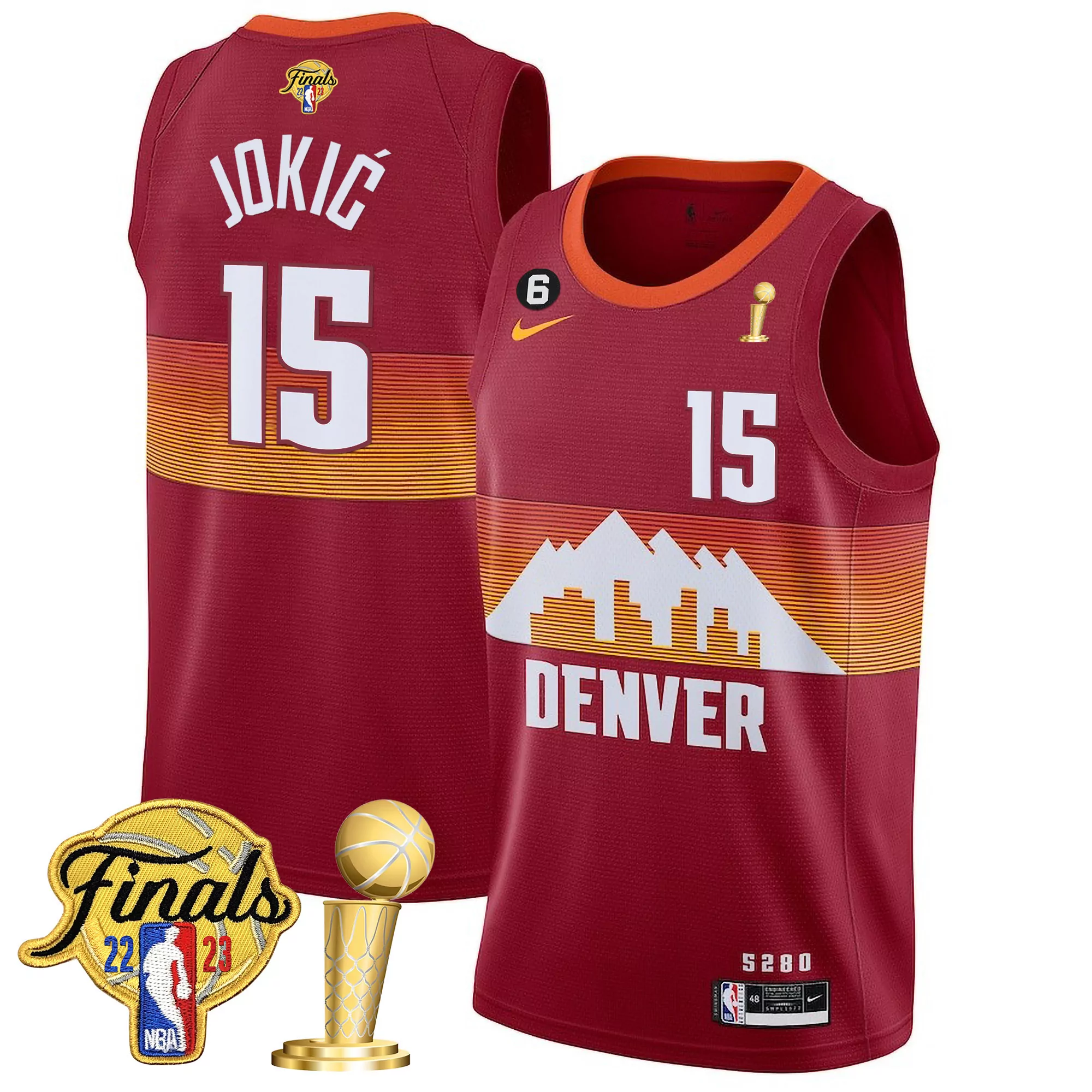 joki 15 denver nuggets 2023 men s all stitched vapor jersey blue with patch 1