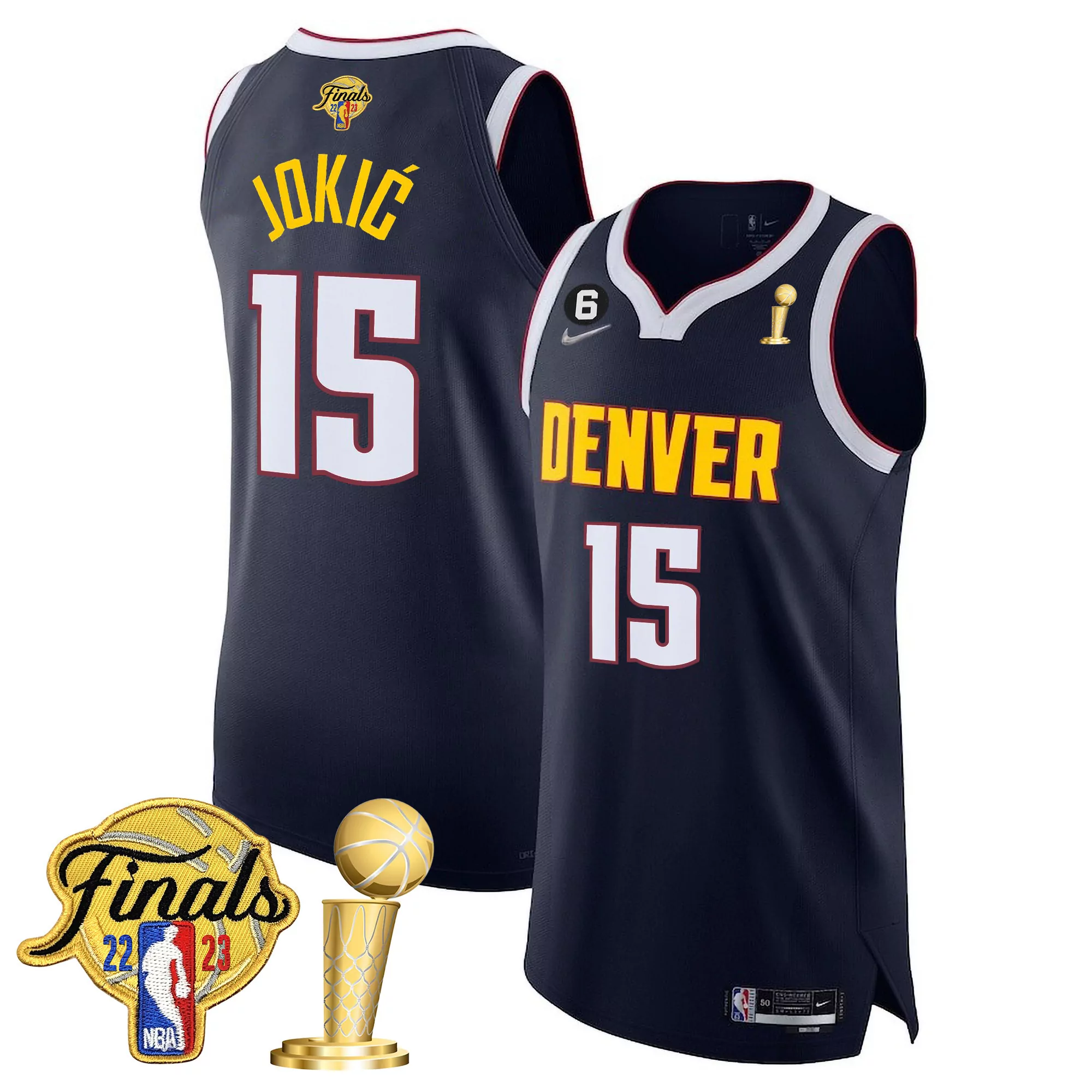 joki 15 denver nuggets 2023 men s all stitched vapor jersey finals edition navy
