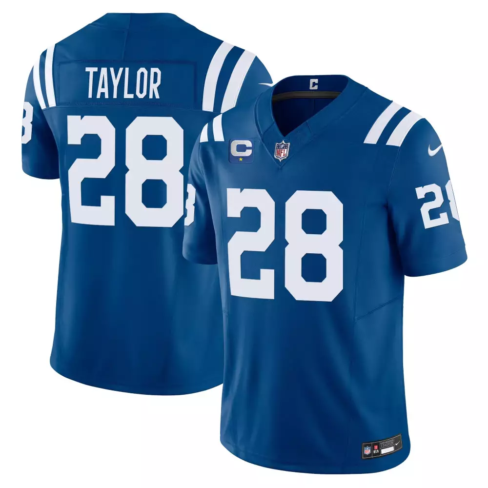 Jonathan Taylor 28 Indianapolis Colts 2023 Men's All Stitched Vapor Jersey | Black Edition | For Men, Women & Youth