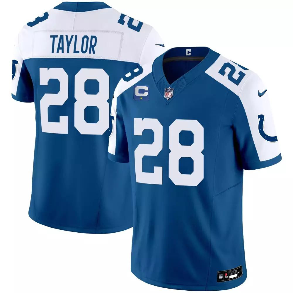 Jonathan Taylor 28 Indianapolis Colts 2023 Men's All Stitched Vapor Jersey | Black Edition | For Men, Women & Youth
